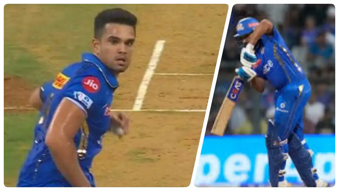 Arjun Tendulkar's aggressive moment