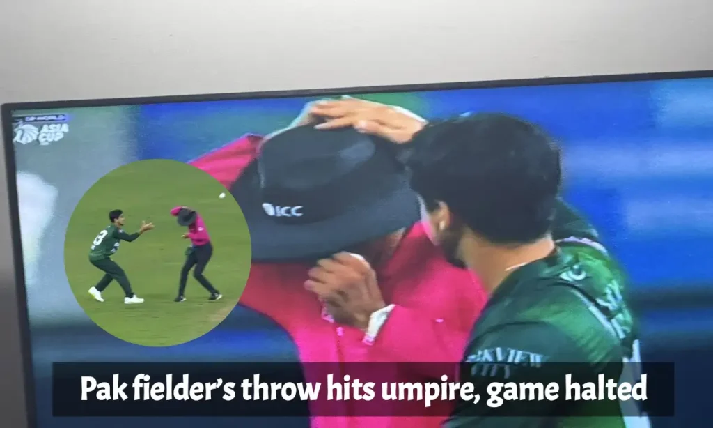 Title Pak fielder’s throw hits umpire, game halted